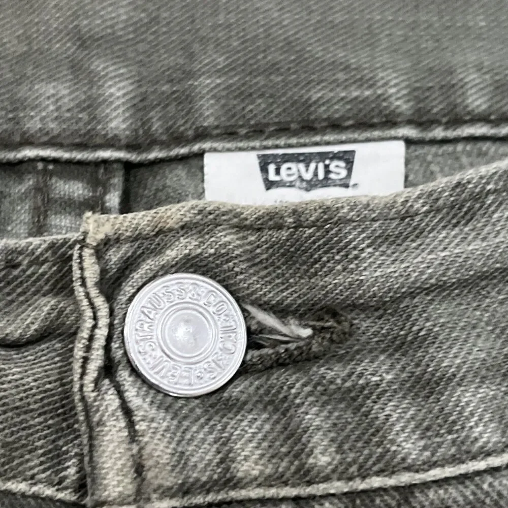 Vintage Y2K 90s Levi’s 550 Distressed Olive Green Jeans Made In Usa Men’s 36×30